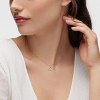 Wulu Petite Rose Gold Pendant with Diamond