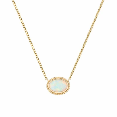 Yellow Gold and Opal Pendant