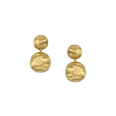Africa Yellow Gold Drop Earrings