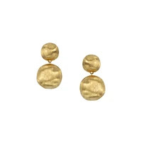 Africa Yellow Gold Drop Earrings