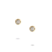 Jaipur Yellow Gold and Diamond Stud Earrings