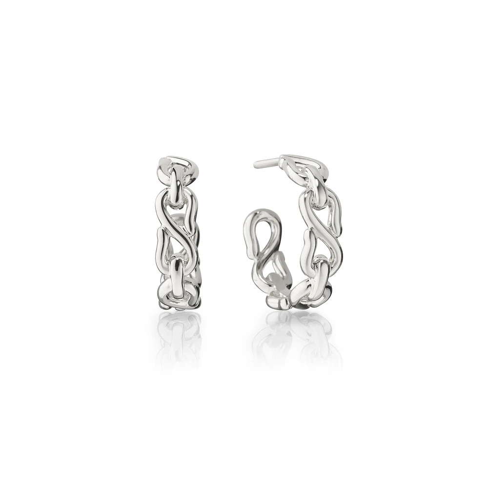 Infinite & Boundless Infinity Silver Hoop Earrings