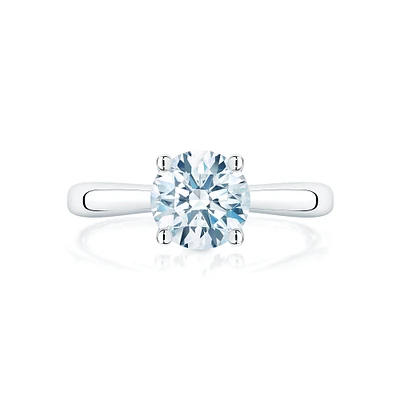 White Gold Round Solitaire Diamond Engagement Ring