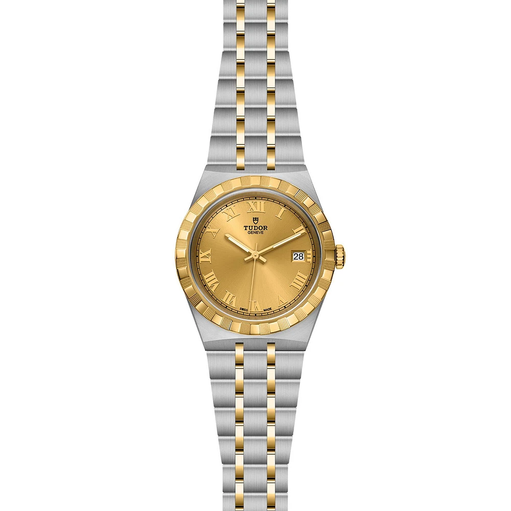 TUDOR Royal Automatic mm Yellow Gold and Stainless Steel