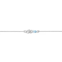 Joséphine Ronde D'Aigrettes White Gold Diamond and Aquamarine Bracelet