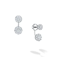 Diamond Cluster Jacket Earrings, Small