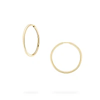 29 mm Yellow Gold Hoop Earrings