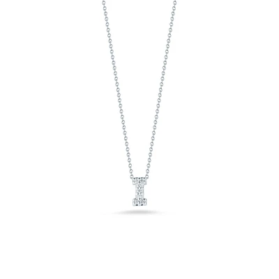 Tiny Treasures Love Letter I White Gold and Diamond Pendant