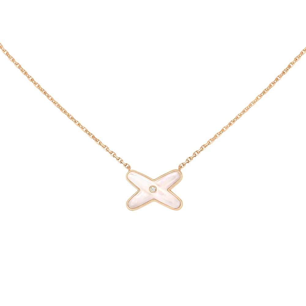 Jeux de Liens Rose Gold Mother-Of-Pearl Diamond Necklace