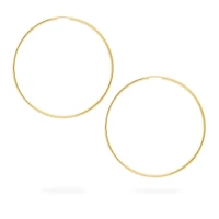 54 mm Yellow Gold Hoop Earrings