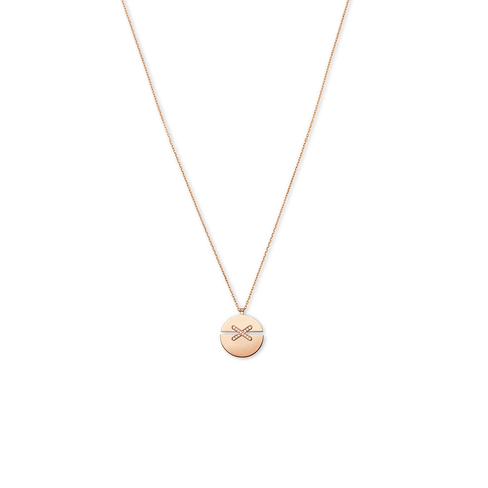 Jeux de Liens Harmony Large Rose Gold Diamond Necklace
