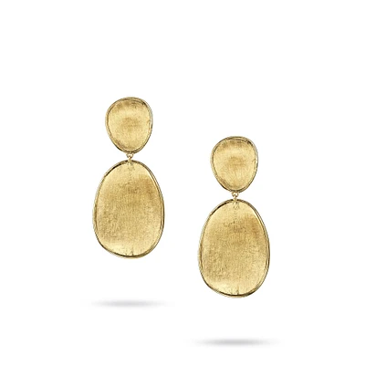 Lunaria Small Yellow Gold Drop Earrings