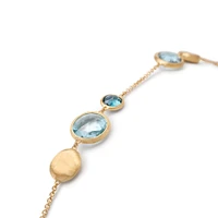 Jaipur Colour Yellow Gold and Blue Topaz Bracelet