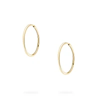 29 mm Yellow Gold Hoop Earrings