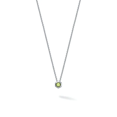 Peridot and Silver Pendant