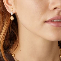 Siviglia Yellow Gold and Diamond Drop Earrings