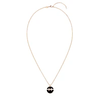 Jeux De Liens Harmony Medium Rose Gold Onyx and Diamond Pendant