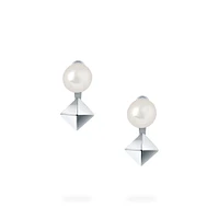 Freshwater Pearl and Stud Jacket Earrings