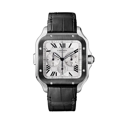 Santos de Cartier Extra Large Automatic Chronograph 43 mm ADLC Stainless Steel