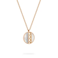 Mother-of-Pearl and Diamond Medallion Pendant, M (18 mm)