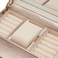 Palermo Rose Gold 1 Piece Watch Winder with Jewellery Storage