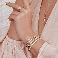 Kate Yellow Gold and Diamond Pavé Heart Ring