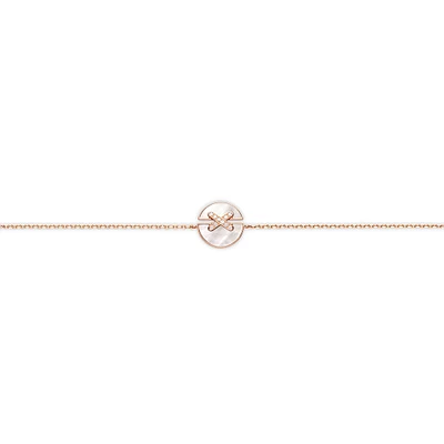 Jeux de Liens Harmony Rose Gold Mother-Of-Pearl Diamond Bracelet-150cm