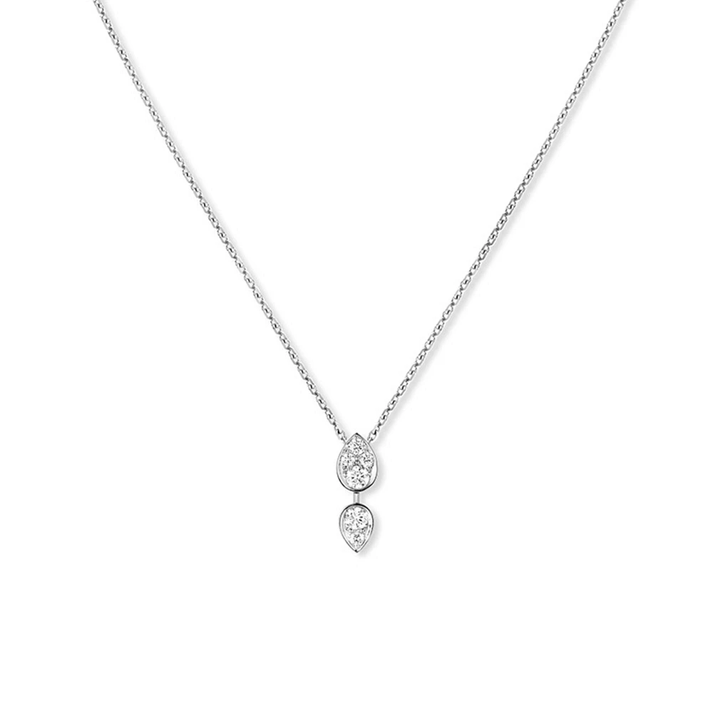 Josephine Ronde D'Aigrettes White Gold and Diamond Pendant