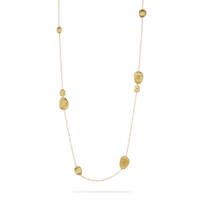 Lunaria Yellow Gold Station Necklace