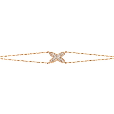 Jeux de Liens Rose Gold Diamond Bracelet