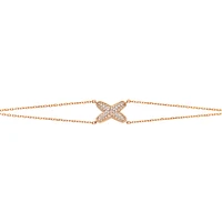 Jeux De Liens Rose Gold and Diamond Pavé Bracelet