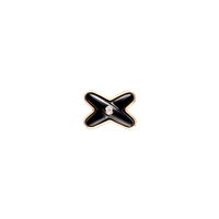 Jeux De Liens Rose Gold Onyx and Diamond Earring