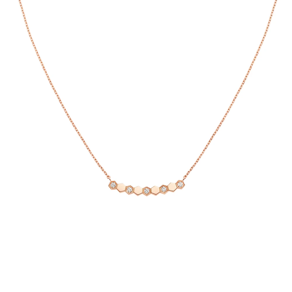 Bee My Love Rose Gold and Diamond Pendant