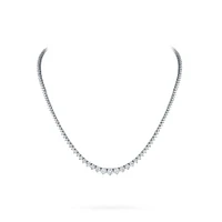 White Gold Riviera Necklace with Graduated Diamonds