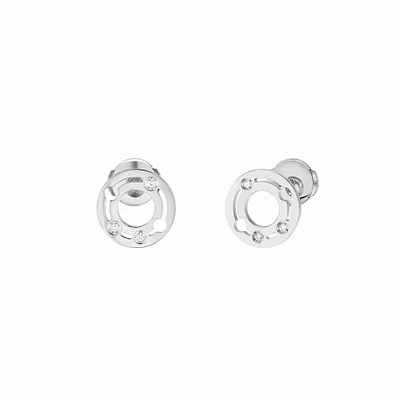 Pulse White Gold and Diamond Stud Earrings