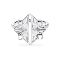 Guilloché Sterling Silver Ring