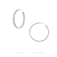 40 mm Silver Hoop Earrings