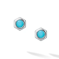 Turquoise and Silver Stud Earrings