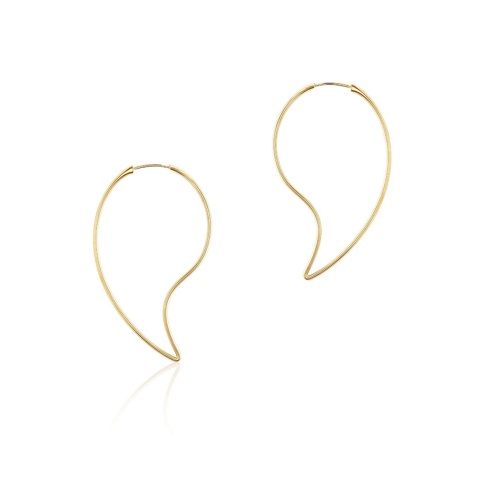 Large Yellow Gold Hoop Earrings