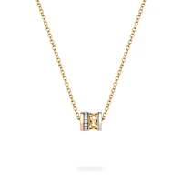 Small Diamond Pendant, Tri-Gold