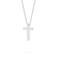 Sterling Silver Cross Pendant for Kids, Large