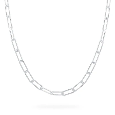 Silver Cable Chain Necklace-16 inches