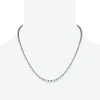 White Gold Riviera Necklace with Graduated Diamonds