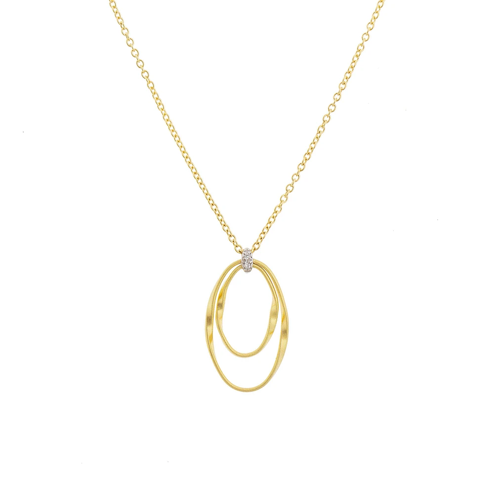 Marrakech Onde Yellow Gold and Diamond Pendant