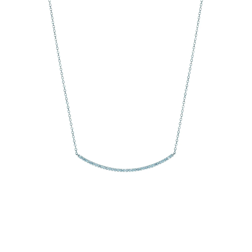 Diamond Curved Bar Necklace