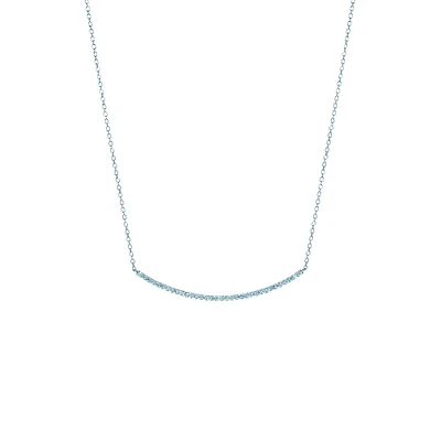 Diamond Curved Bar Necklace