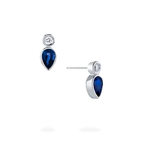 Sapphire and Diamond Stud Earrings