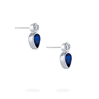 Sapphire and Diamond Stud Earrings