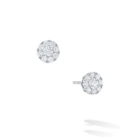 Diamond Cluster Stud Earrings, Small