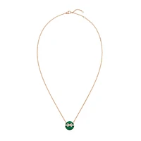 Jeux De Liens Harmony Rose Gold Malachite and Diamond Pendant